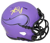 AARON JONES AUTOGRAPHED MINNESOTA VIKINGS RAVE SPEED MINI HELMET BECKETT