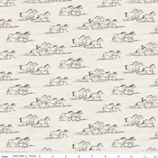 The Homestead Horse Toile Cream Quilt Fabric