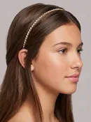 Crystal Row Headband in Gold