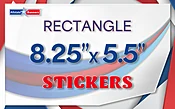 Rectangular Stickers 8.25"x5.5"