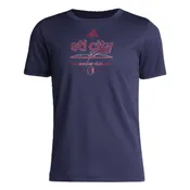 ADIDAS YOUTH PRE-GAME VINTAGE WORLDIE NAVY TEE