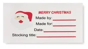 Merry Christmas Woven Fabric Label for Bucilla Felt Stocking Kit