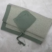 Elegant Organic Cotton Baby Blanket and Bonnet Set