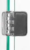 Chrome Metal Hinge Clip for Glass Panels
