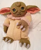 Baby Yo - Green Alien Child Hot Water Bottle/ Pj Case