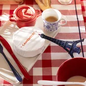 Bistrot Français Elysée Cotton Red Napkins Set of 2