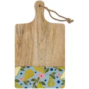 15.75" Long Anjou Pear Mango Wood Charcutterie Board