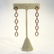 Copper Chain Link Earrings