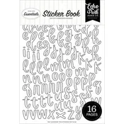 Essentials Collection - Sticker Book - Black And White Alpha by Echo Park