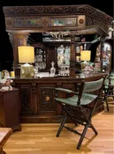 Antique English Canopy Wet Bar