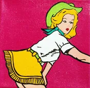 Cowgirl PinUp Western Art Painting by Shawna June Lee