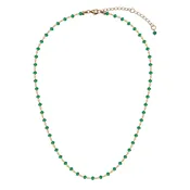 18K Emerald Rosary Beads Necklace