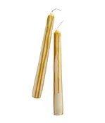 Caramel Abstract Drip Candle sticks -Pair
