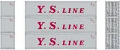 Athearn 27165 Y.S. Line 40' Container 3-pack HO