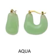 Aqua Resin Earrings