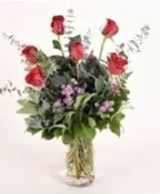 6 RED ROSES