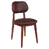 Gisselle Wood Chair with Padded Back