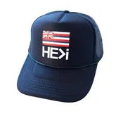 HAWAIIAN FLAG FOAM TRUCKER HAT IN NAVY
