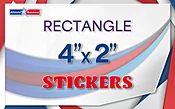 Rectangular Stickers 4"x2"