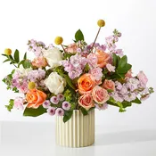 French Market Bouquet with Ivory Vase