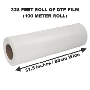 31.5" x 328 Feet Roll Of DTF Film - Double Sided Instant Hot Peel