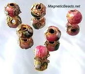 Cloisonne Accent Beads Peach CLB-6-PE