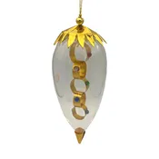 12 Days of Christmas by Resl Lenz, Five Gold Rings Foil Ornament