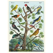 Birds in a Tree Vintage Poster