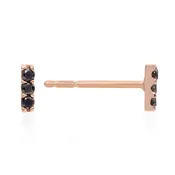 3 Diamond Bar Earrings