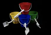Small Assorted Plastic Pail and Shovel Set