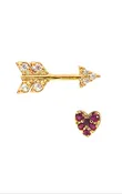 Arrow and Heart Studs