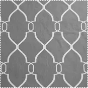 Aiden Grey Geometric Printed Cotton Blackout Swatch