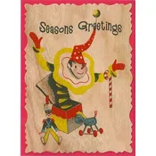 Holiday Wood Folding Card - Jack In The Box