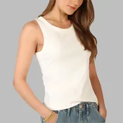 Dylan Modern Rib Crew-White