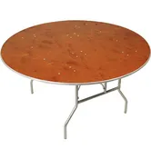 48″ Round Wood Top Table