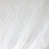 Ambra Fabric | Geometric Embroidered Sheer Fabric | Drapery & Curtain Fabric