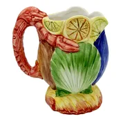 1960s Italian Coastal Ceramic Pitcher With Lobster Handle — Heirloom House Antiques