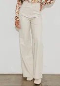 Adrienne cream leather pants