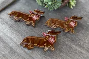 Bandana Dachshund Hair Claw Clip