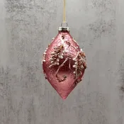 100MM GLASS FINIAL ORNAMENT/ROSEWOOD