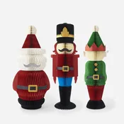 Accordion Christmas Character - 3 Assorted