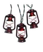 11.5' UL 10-Light Brass Lantern Light Set