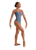 Adagio Embroidered Strappy-Back Camisole Leotard (Dusty Grey)