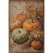 16x24 Harvest Gourds and Pumpkins Still Life Framed Art