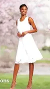Notations beautiful white lace sleeveless dress!