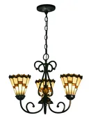 Dale Tiffany Jerome LED 3-Light Tiffany Chandelier