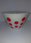 Vintage Anchor Hocking Fire-King "Red Dot" Splash-Proof Mixing Bowl Set - 4 Piece — Pocahontas Antiques & Curiosities