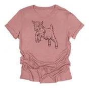 Baby Goat Women's Tee - Eco-Friendly, Hand-Drawn, Locally Made