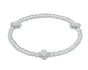 3mm Cross Bracelet Sterling