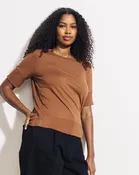Aimee Liquid Jersey Rib Hem Tee - Pony